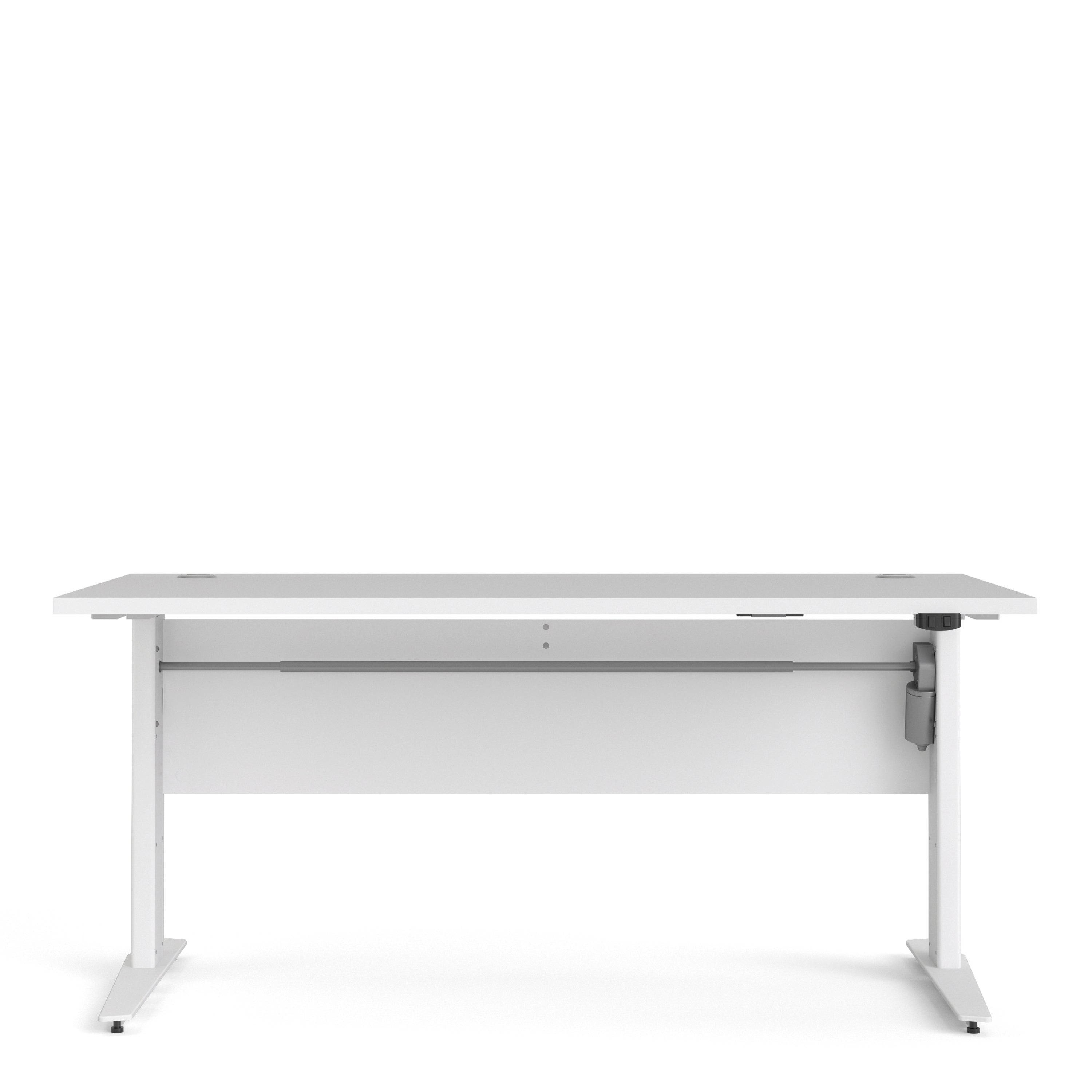 Prima Desk 150cm in White with White Legs