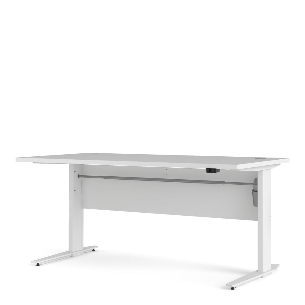 Prima Desk 150cm in White with White Legs