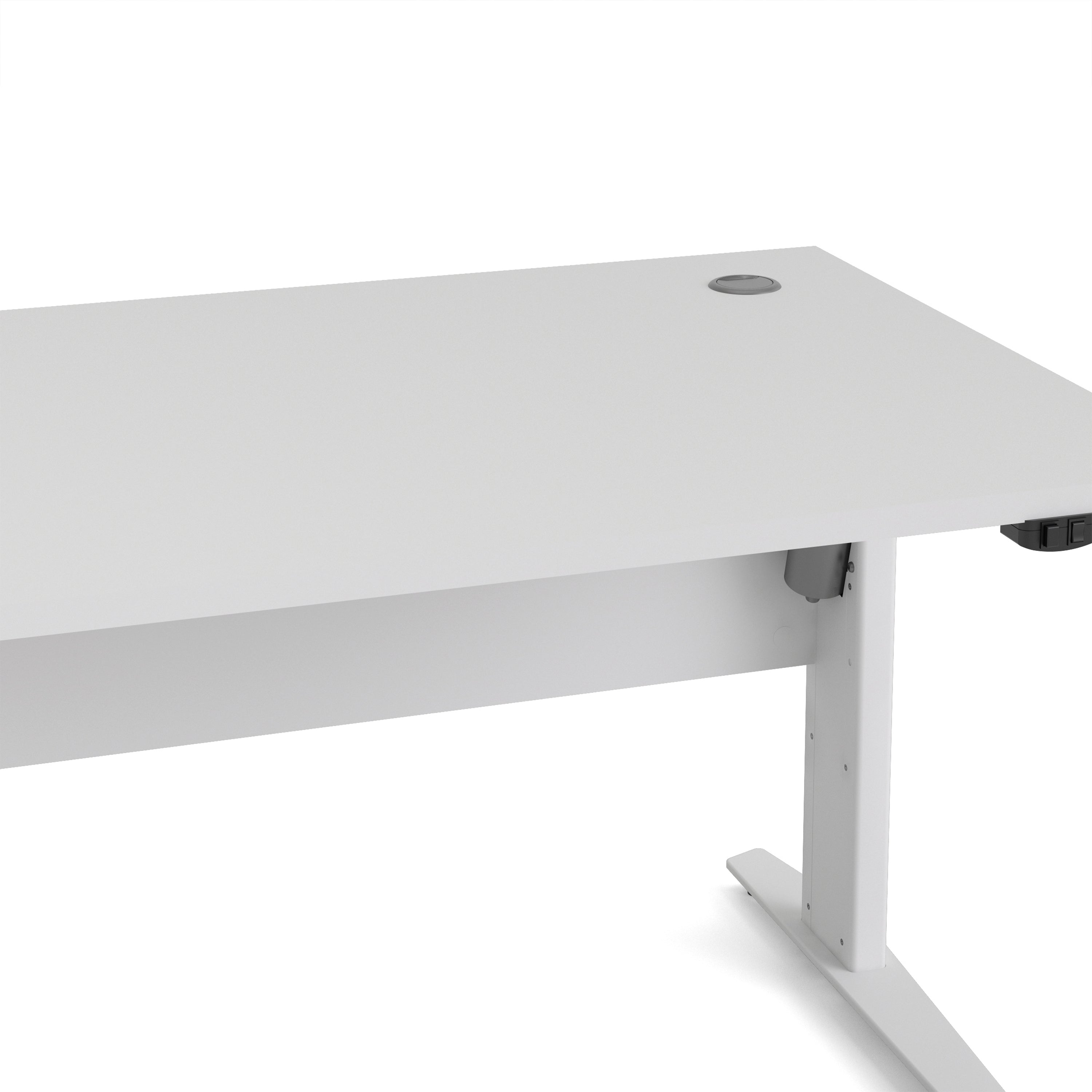 Prima Desk 150cm in White with White Legs