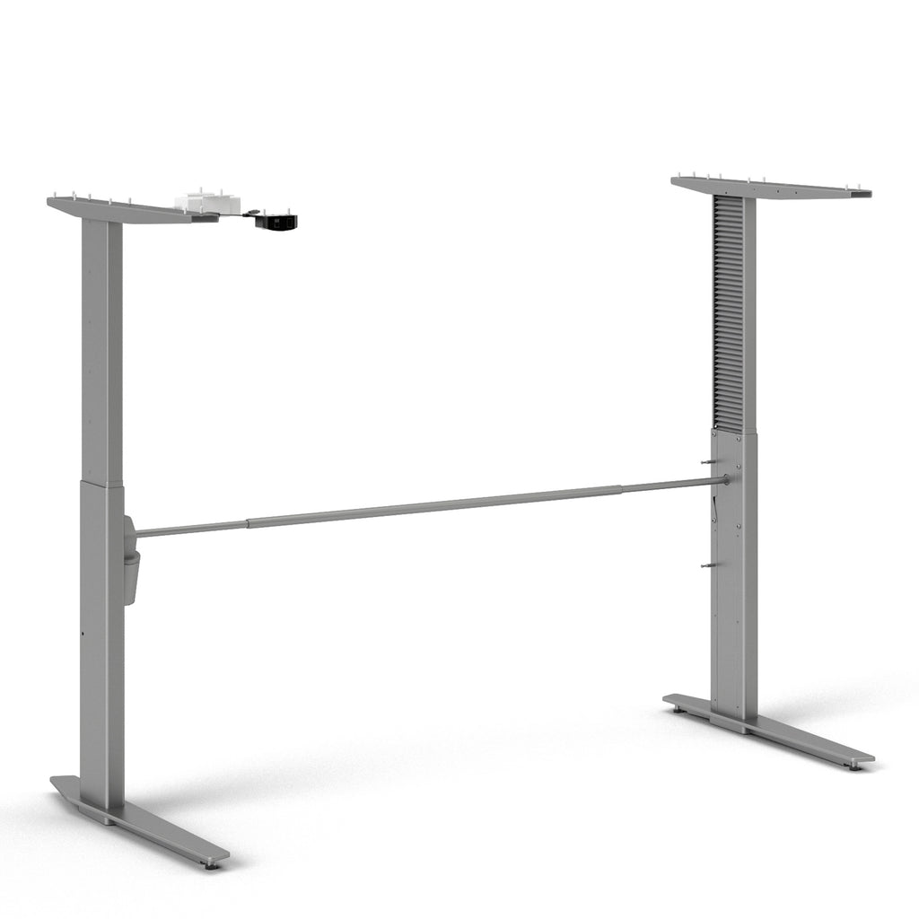 Prima Desk 150cm in Oak with Silver Grey Steel Legs