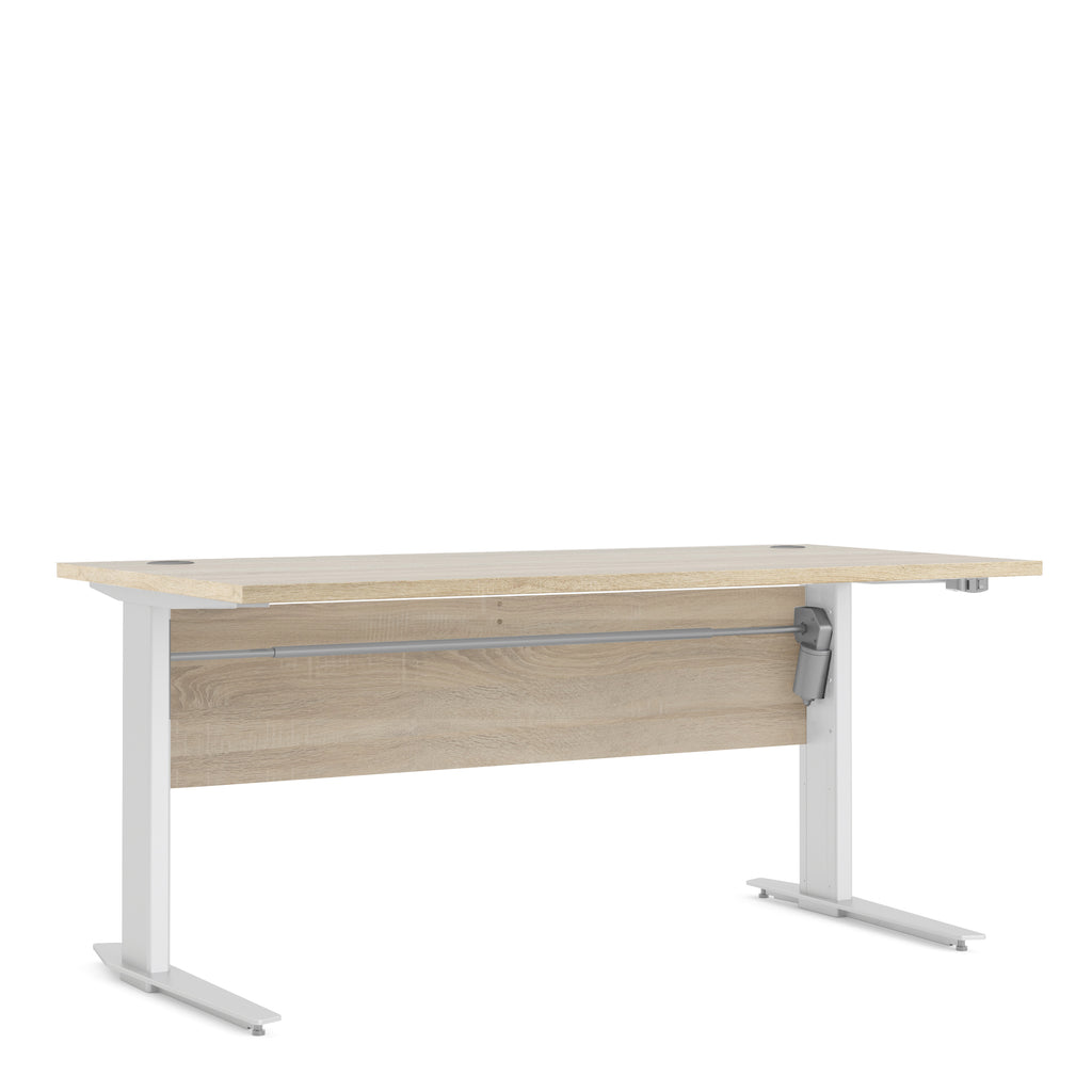 Prima Desk 150cm in Oak with White Legs