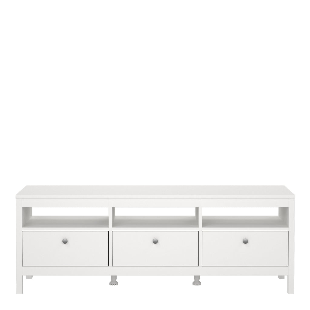 Madrid TV Unit 3 Drawers in White