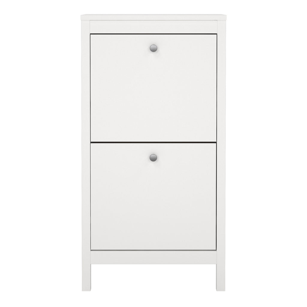 Madrid Shoe Cabinet 2 Flip Down Doors White