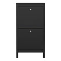 Madrid Shoe Cabinet 2 Flip Down Doors Matt Black