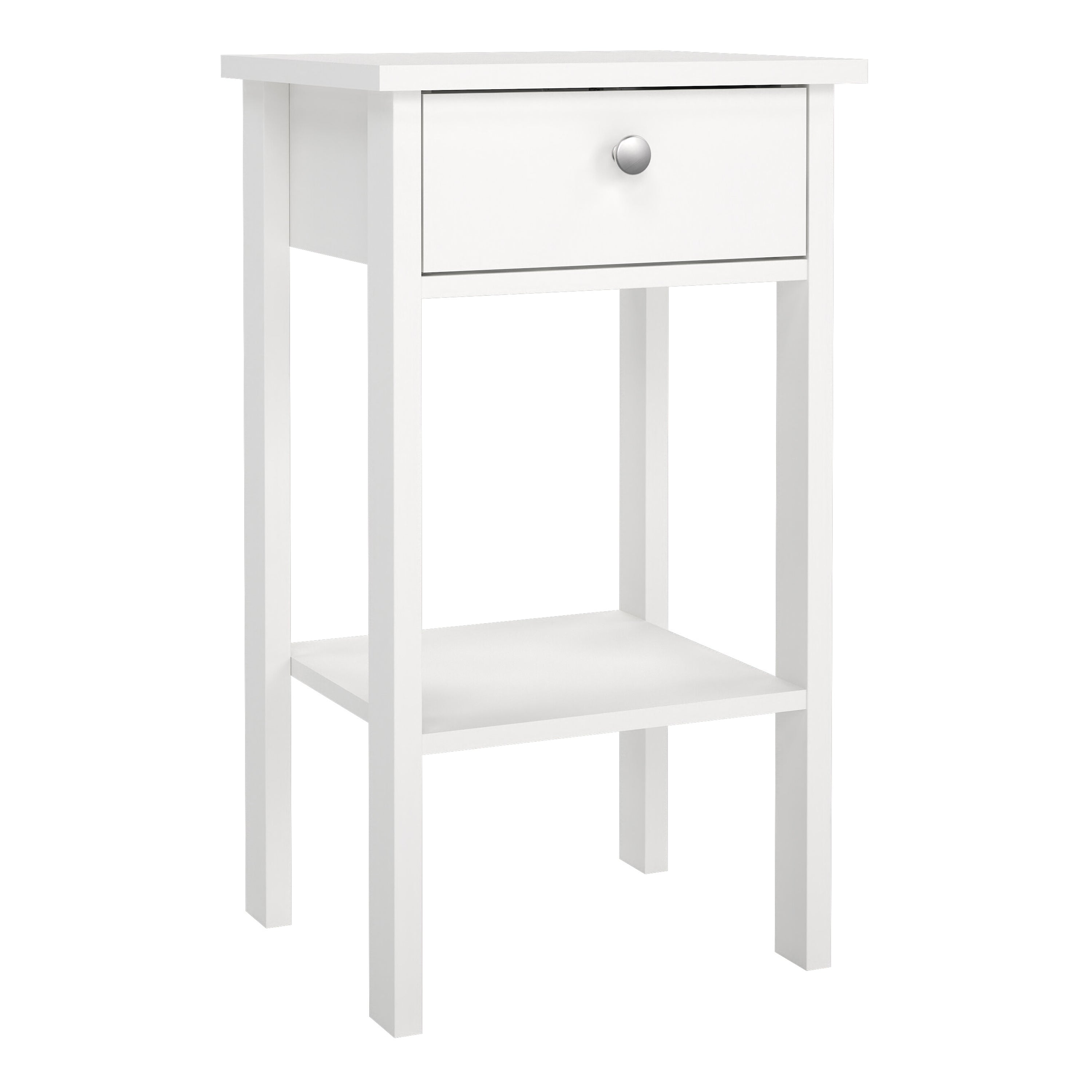 Madrid Bedside Table with 1 Drawer in Matt Black