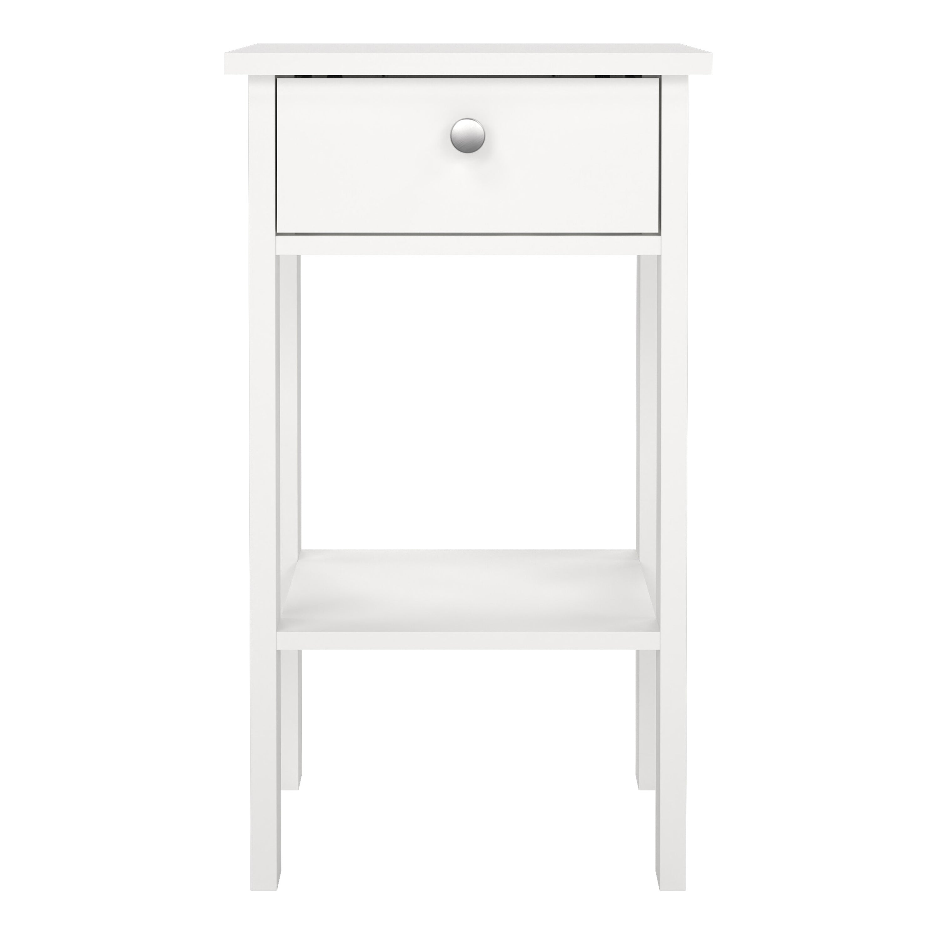 Madrid Bedside Table with 1 Drawer in Matt Black