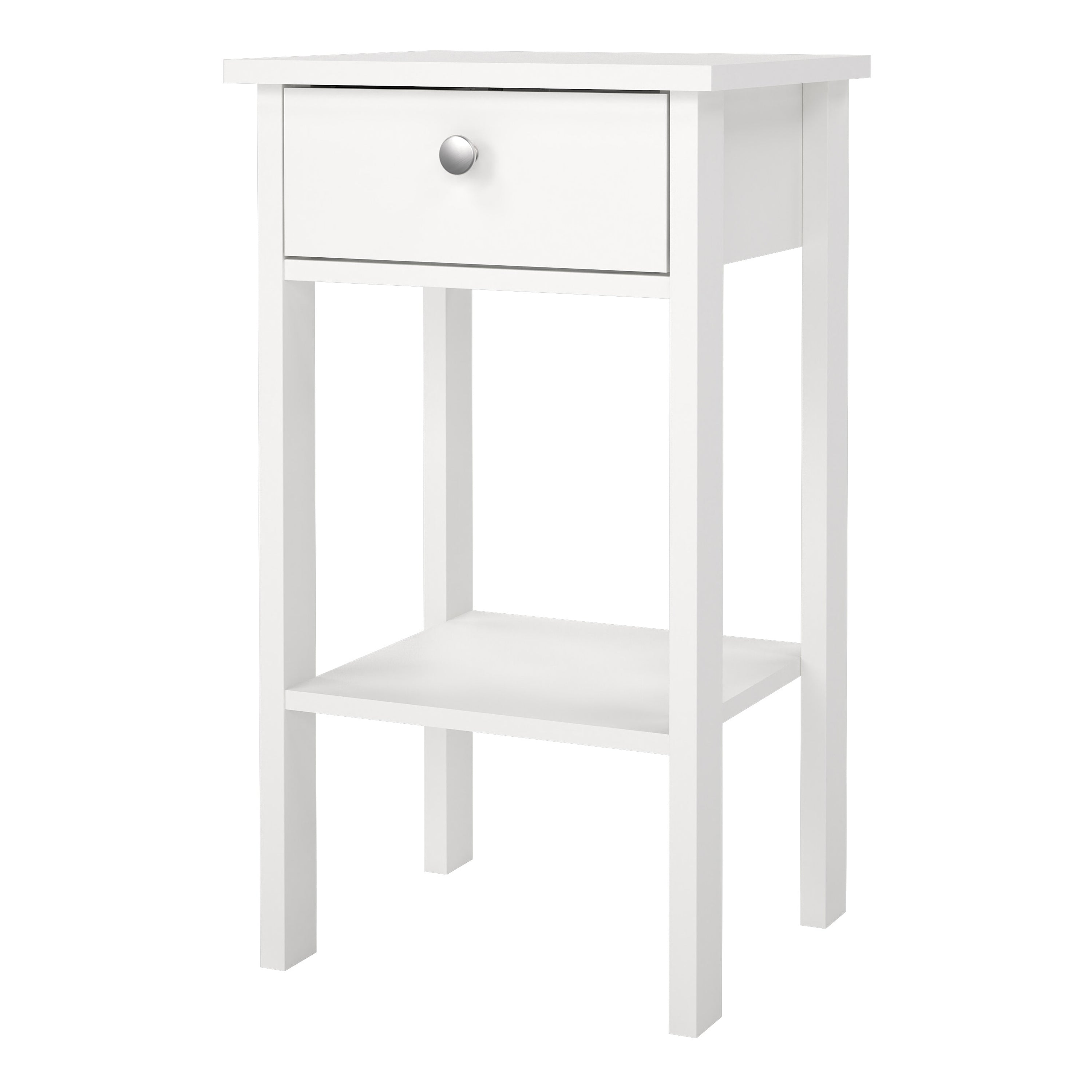 Madrid Bedside Table with 1 Drawer in Matt Black