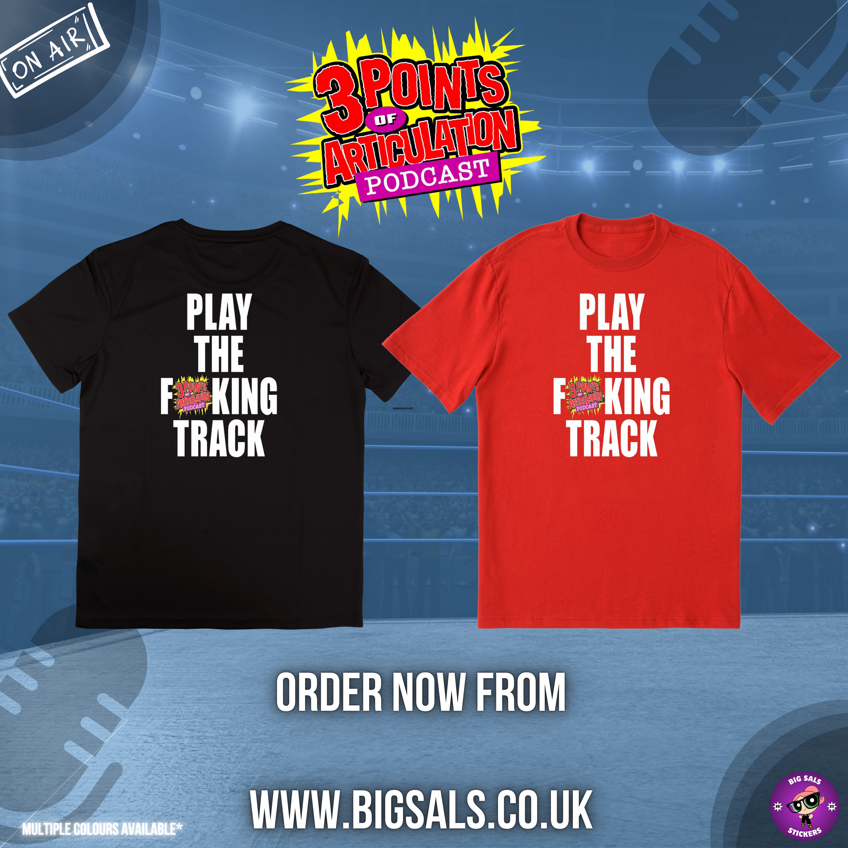 Big Sals × 3 Point of Articulation “Play The F*ing Track” Tee – Limited Edition T-Shirt