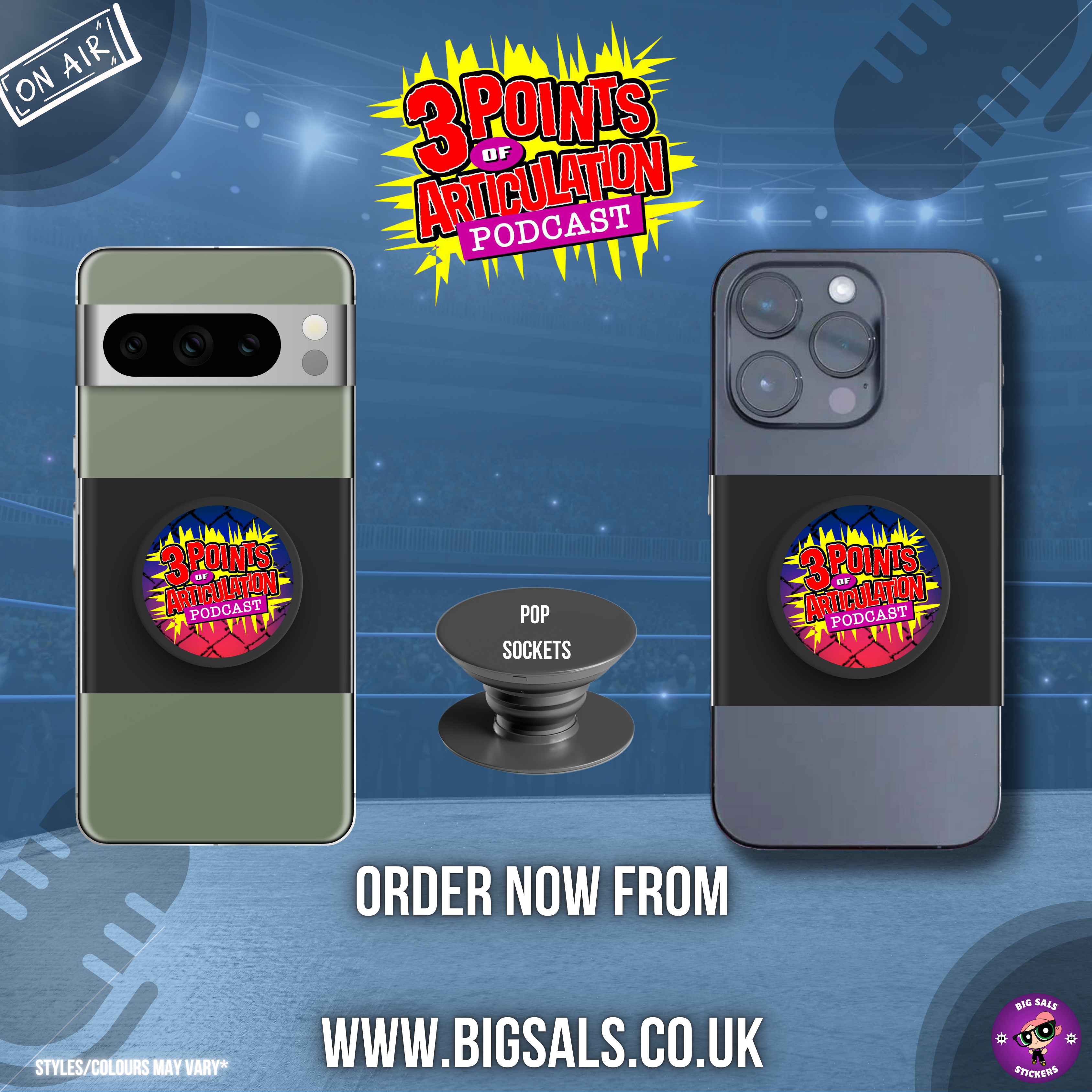Big Sals × 3 Point of Articulation Pop Socket – Phone Grip & Stand