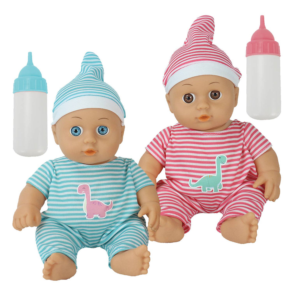 Twins Baby Dolls & Accessories 2-Pack – 23cm Play Set