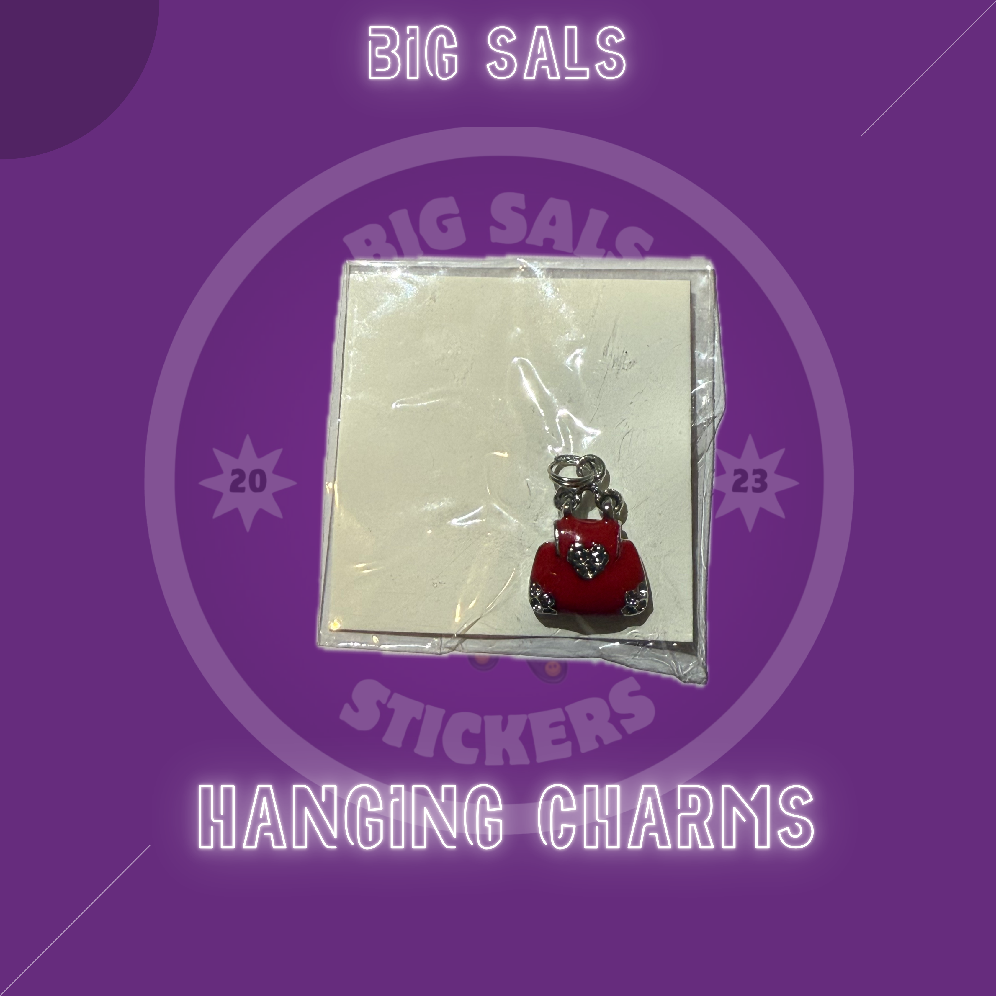 Big Sals Hanging Charms – Crystal Metal Bag, Phone & Accessory Charms (Limited Edition)