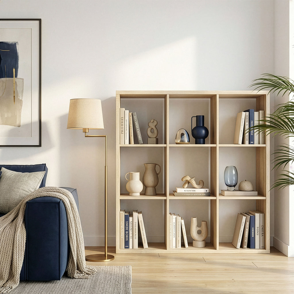 Mauro 3x3 Storage Unit in Sonoma Oak