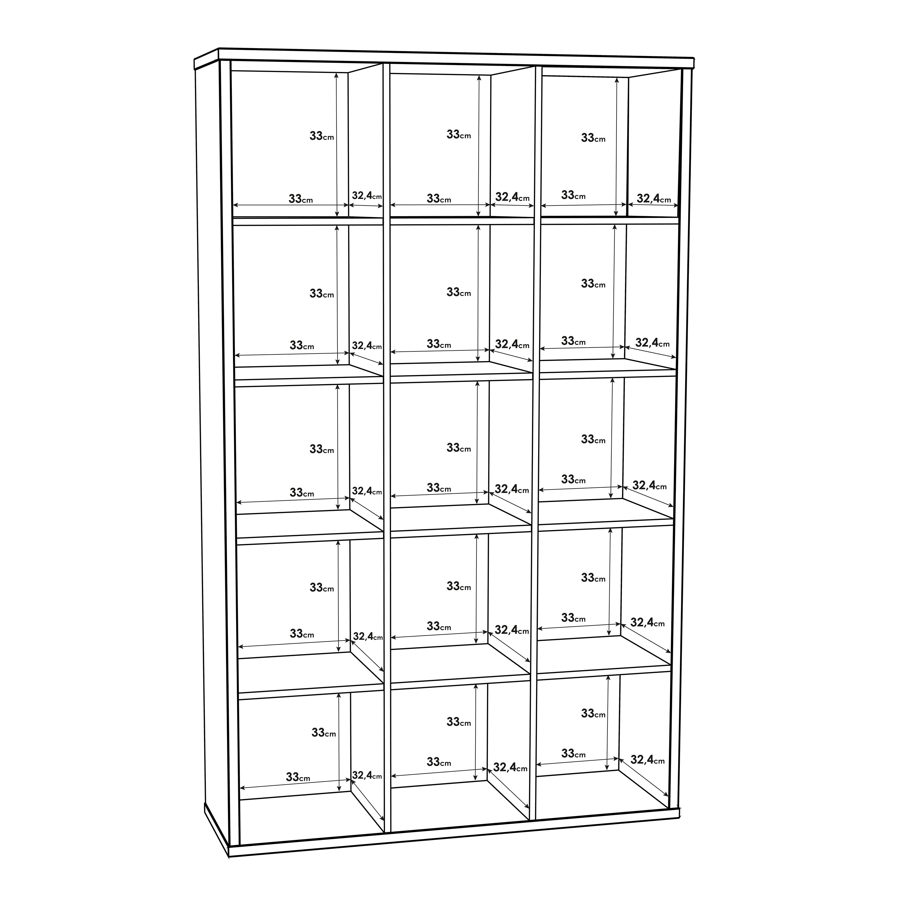 Mauro 3x5 Storage Unit in Sand Oak