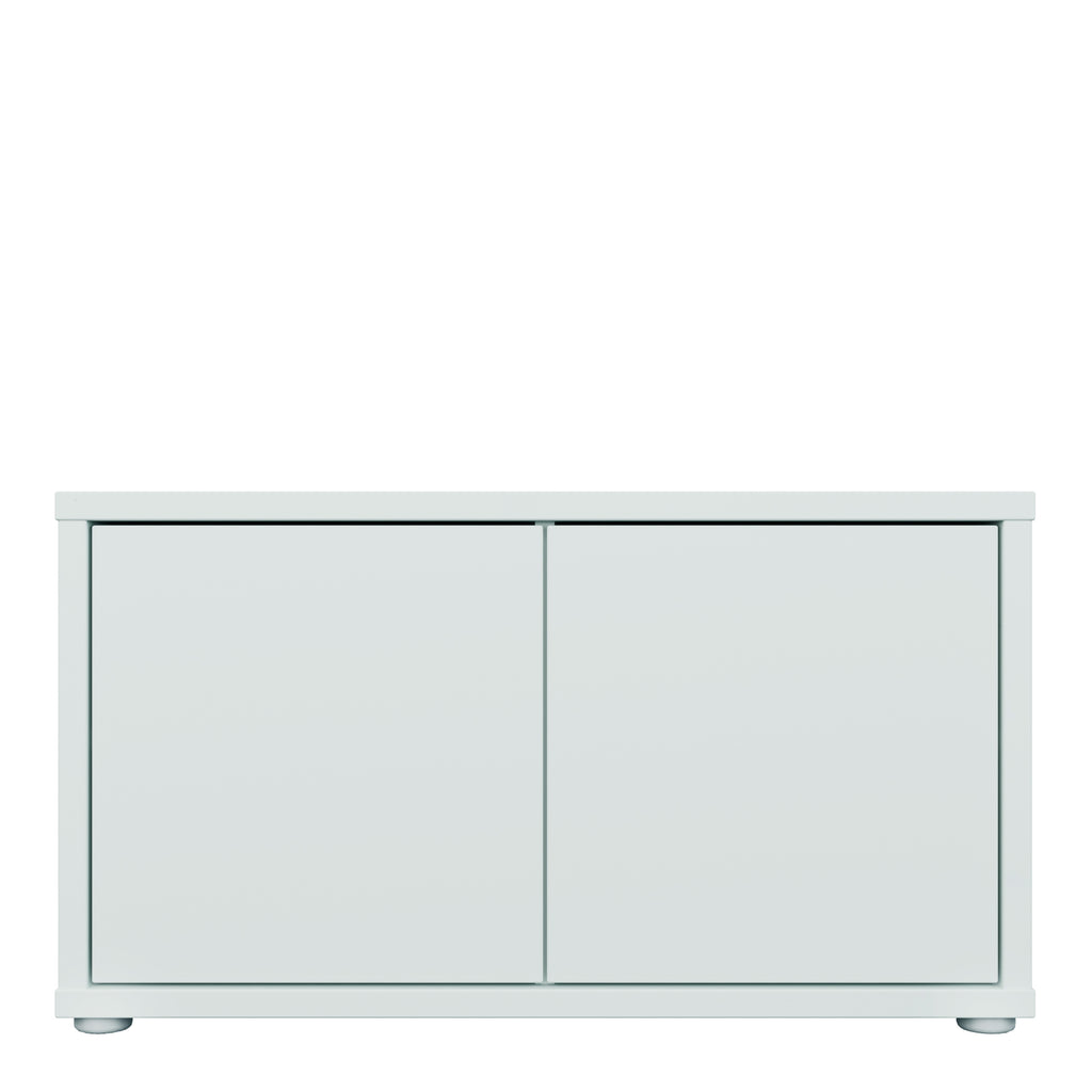 Alice Springs Bench with 2 Doors Push-to-Open in Light Grey