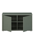 Alice Springs Bench with 2 Doors Push-to-Open in Sage Green