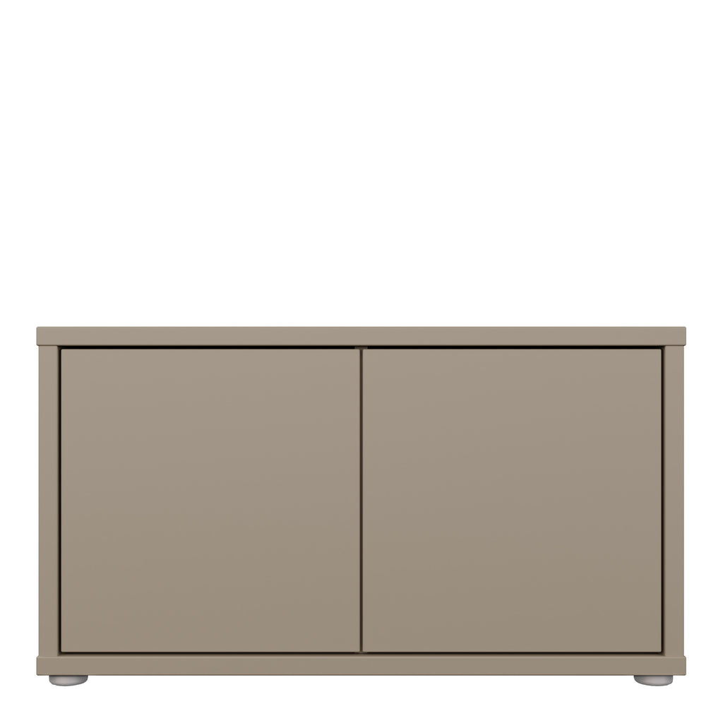 Alice Springs Bench with 2 Doors Push-to-Open in Taupe