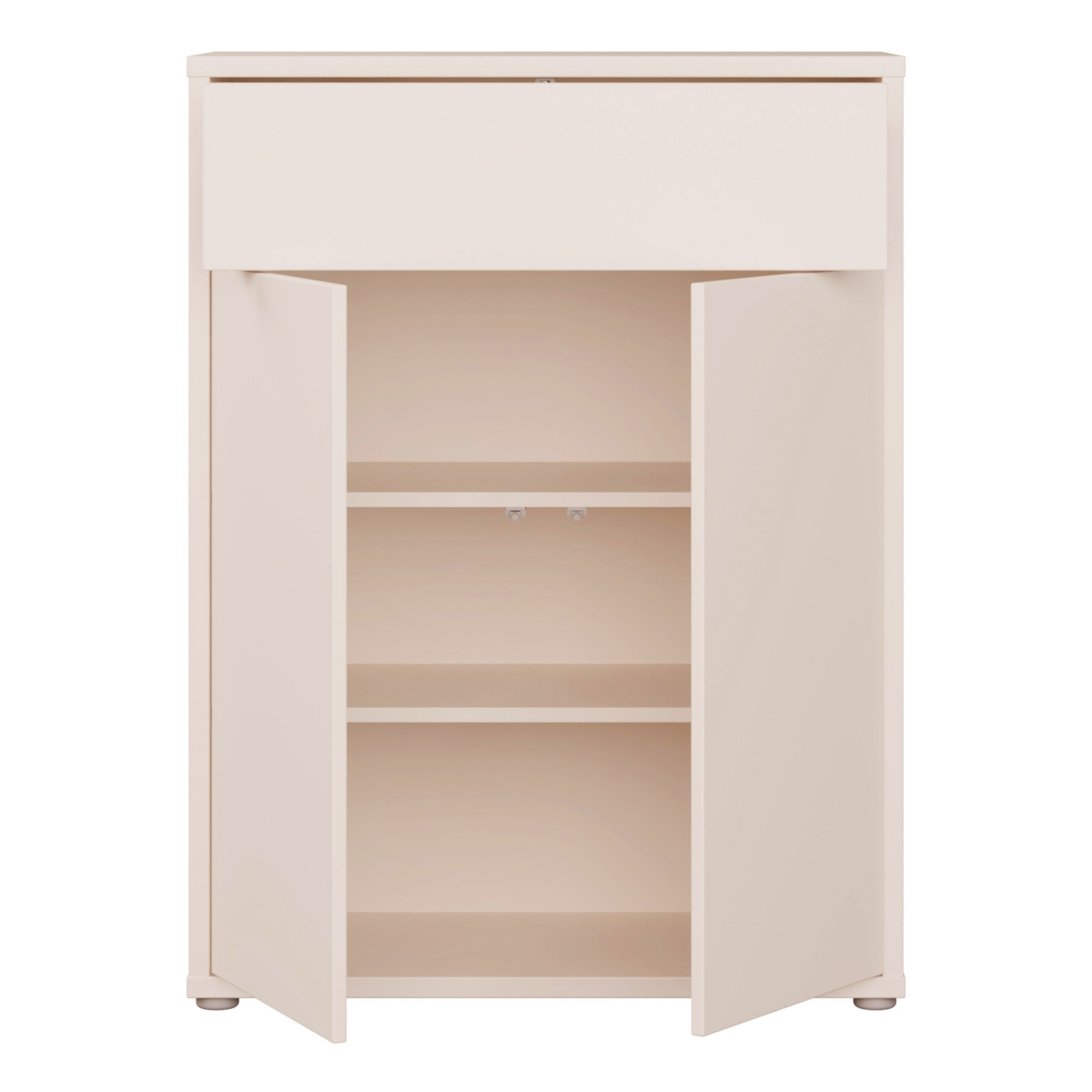 Alice Springs Shoe Cabinet with 2 Doors Push-to-Open & 1 Drawer Push-to-Open in Sand
