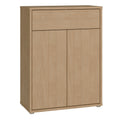Alice Springs Shoe Cabinet with 2 Doors Push-to-Open & 1 Drawer Push-to-Open in Elegancia Oak