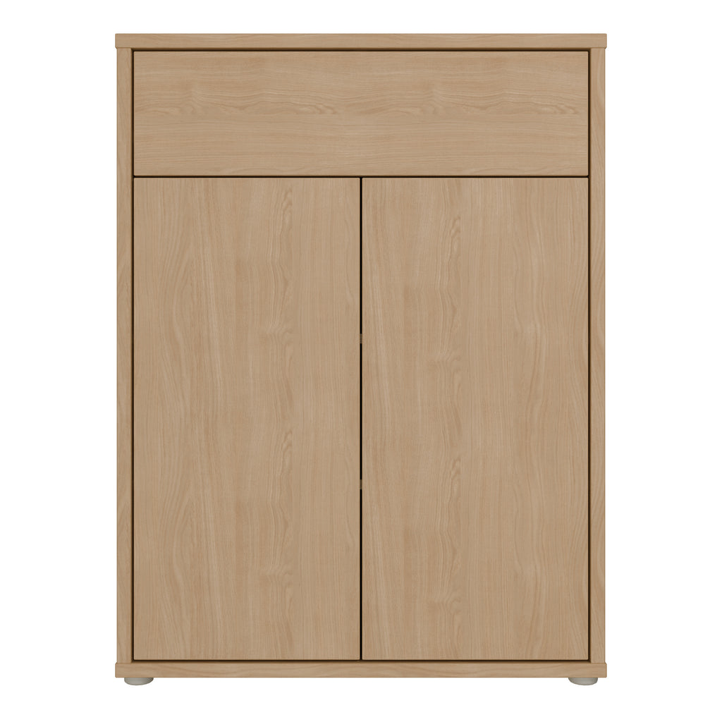 Alice Springs Shoe Cabinet with 2 Doors Push-to-Open & 1 Drawer Push-to-Open in Elegancia Oak
