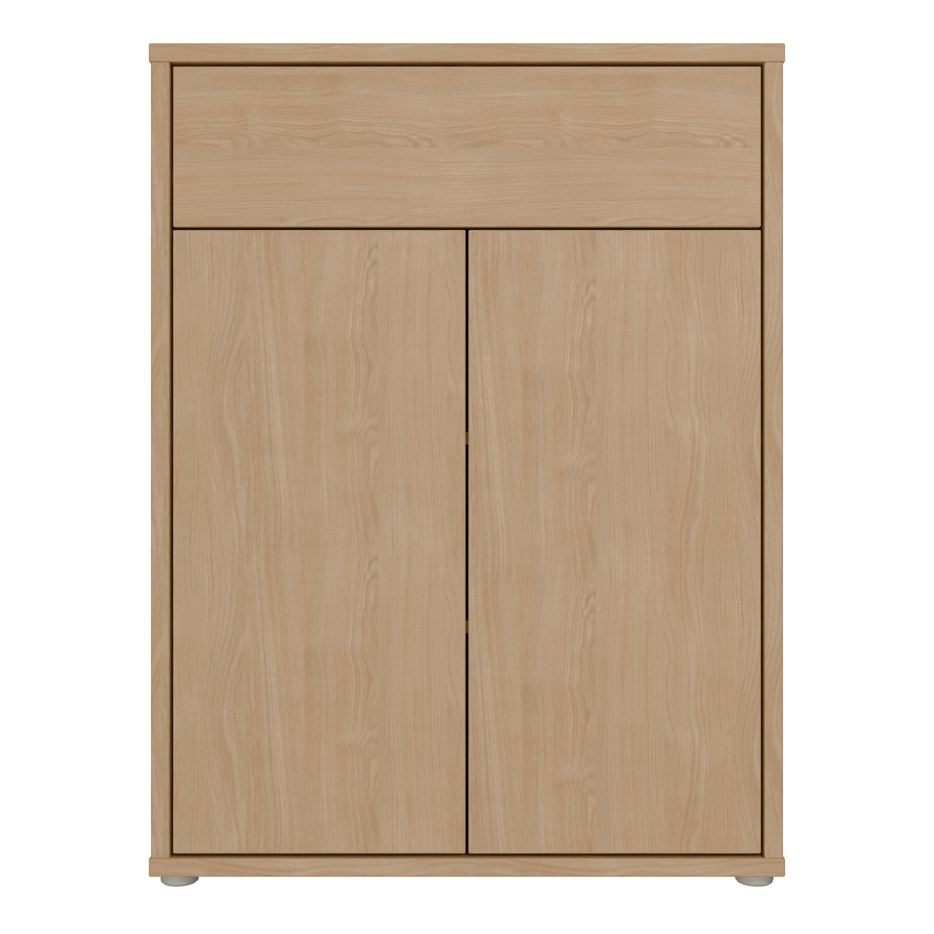 Alice Springs Shoe Cabinet with 2 Doors Push-to-Open & 1 Drawer Push-to-Open in Elegancia Oak