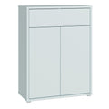 Alice Springs Shoe Cabinet with 2 Doors Push-to-Open & 1 Drawer Push-to-Open in Light Grey