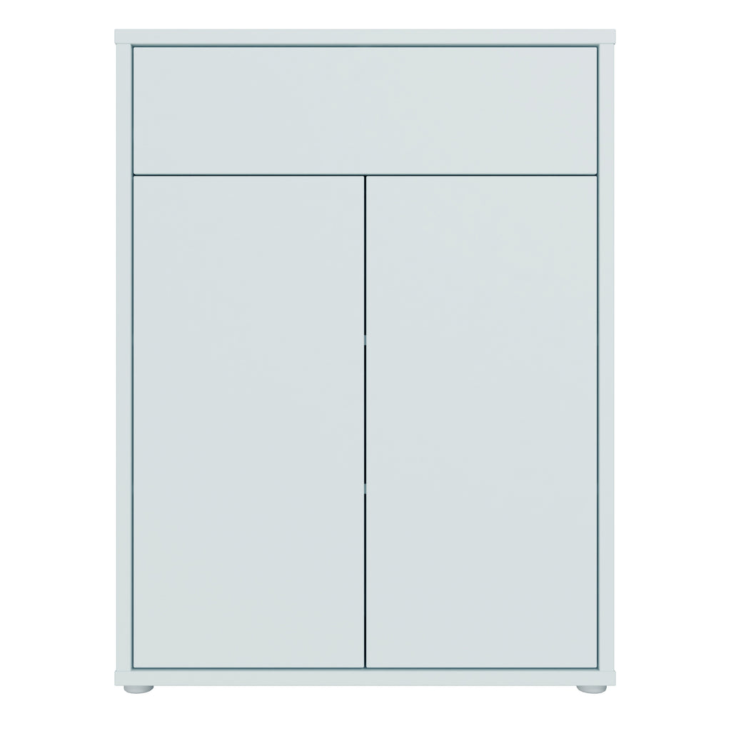Alice Springs Shoe Cabinet with 2 Doors Push-to-Open & 1 Drawer Push-to-Open in Light Grey