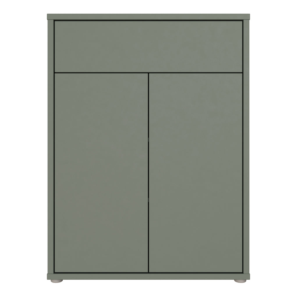 Alice Springs Shoe Cabinet with 2 Doors Push-to-Open & 1 Drawer Push-to-Open in Sage Green