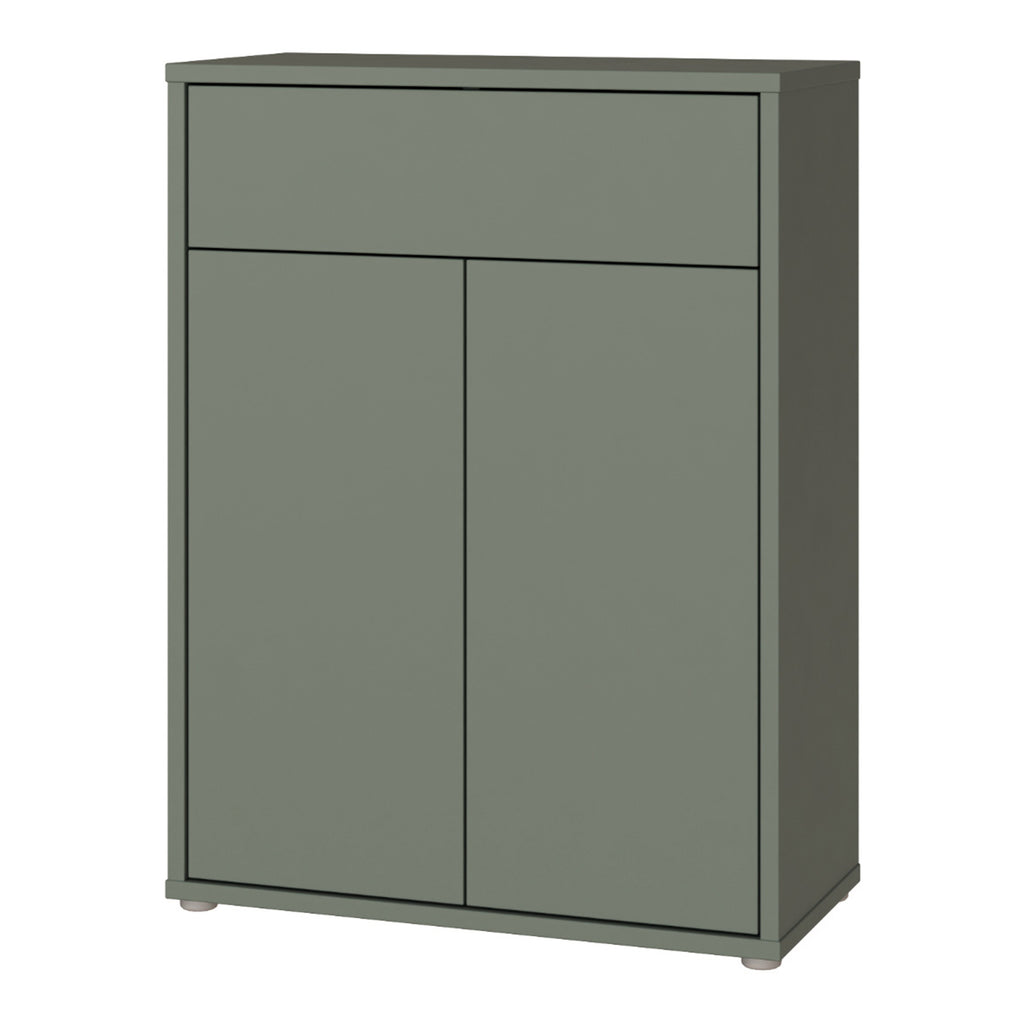 Alice Springs Shoe Cabinet with 2 Doors Push-to-Open & 1 Drawer Push-to-Open in Sage Green