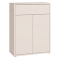 Alice Springs Compact Shoe Cabinet with 2 Doors Push-to-Open & 1 Drawer Push-to-Open in Sand