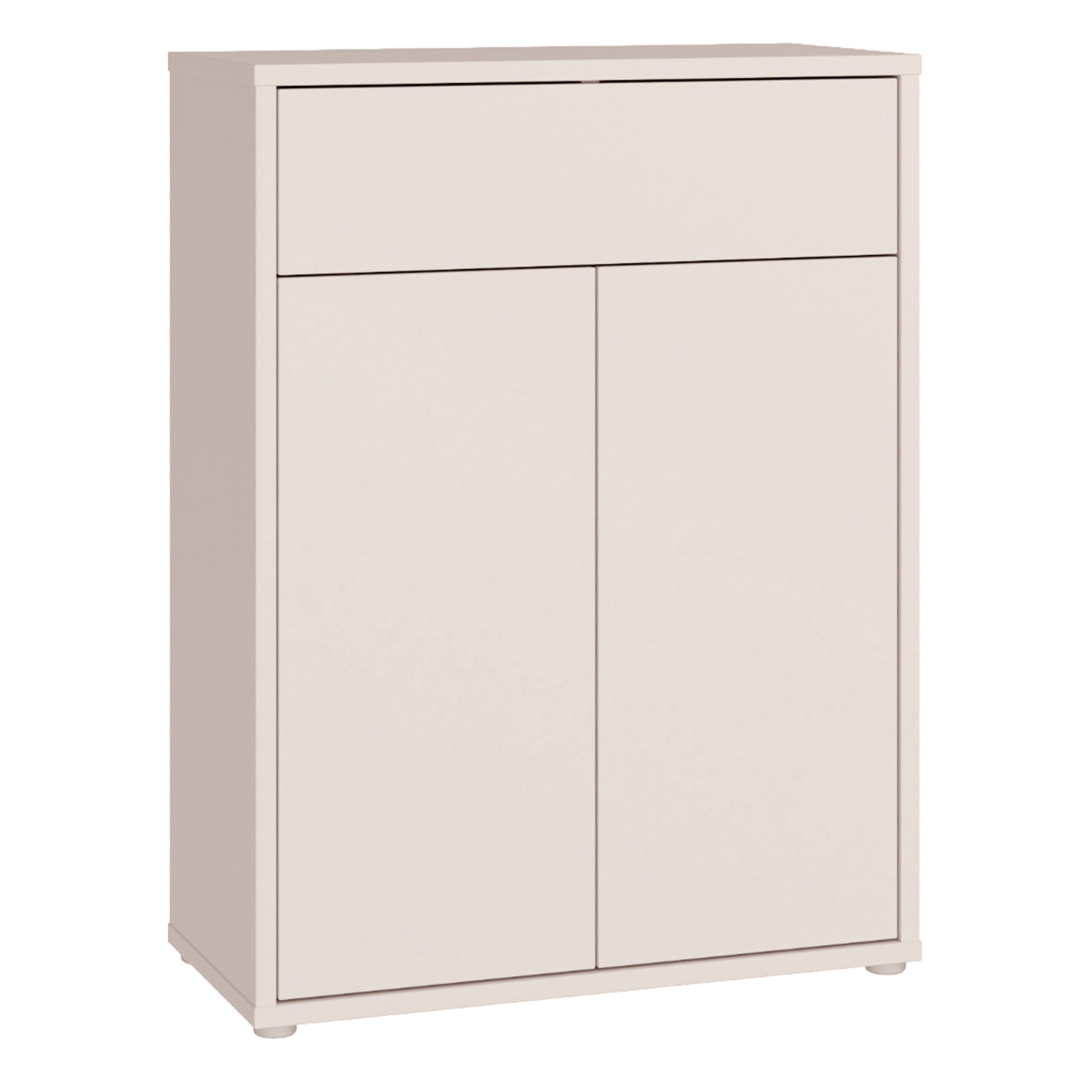 Alice Springs Compact Shoe Cabinet with 2 Doors Push-to-Open & 1 Drawer Push-to-Open in Sand