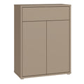 Alice Springs Compact Shoe Cabinet with 2 Doors Push-to-Open & 1 Drawer Push-to-Open in Taupe
