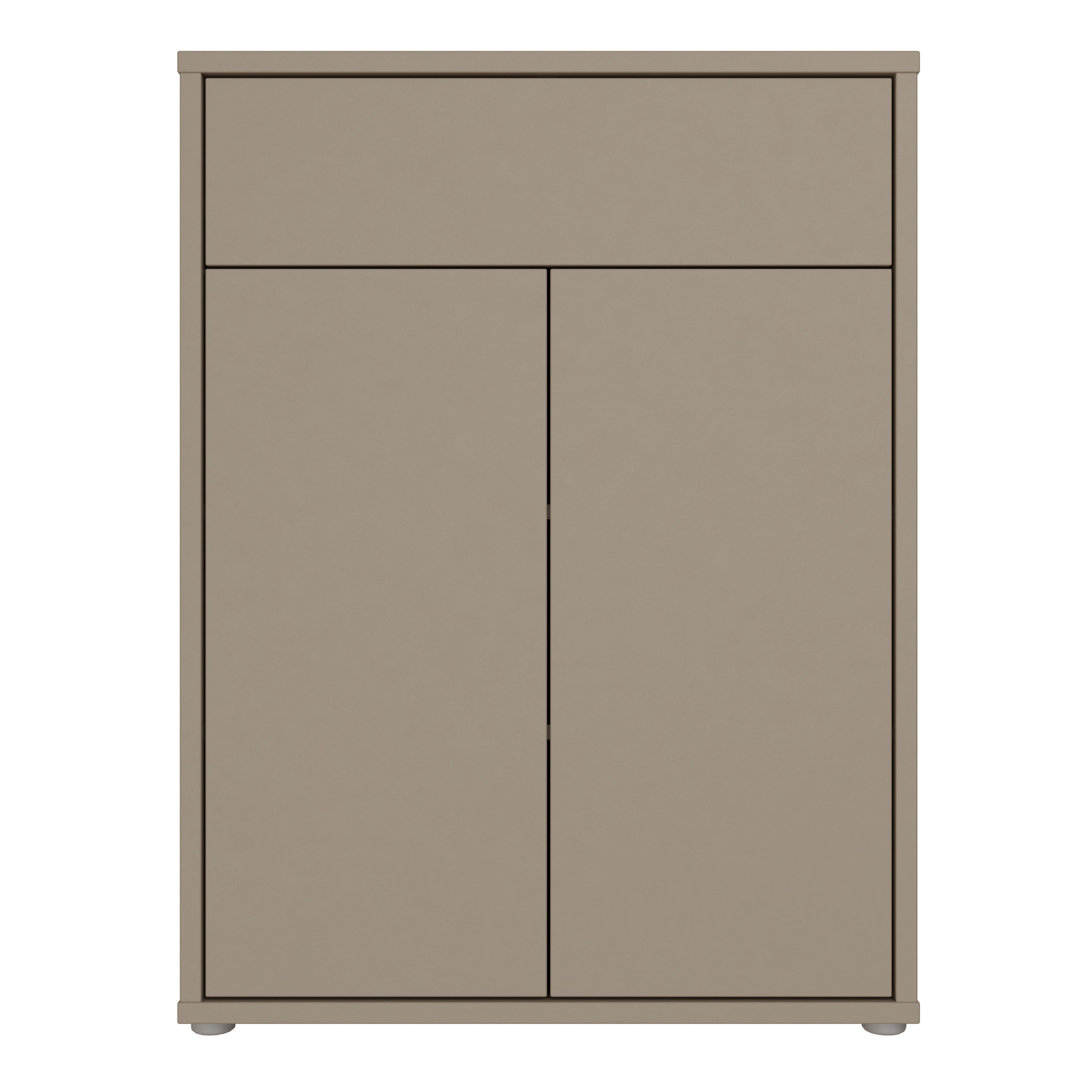 Alice Springs Compact Shoe Cabinet with 2 Doors Push-to-Open & 1 Drawer Push-to-Open in Taupe