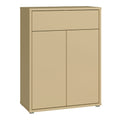 Alice Springs Compact Shoe Cabinet with 2 Doors Push-to-Open & 1 Drawer Push-to-Open in Butter Yellow