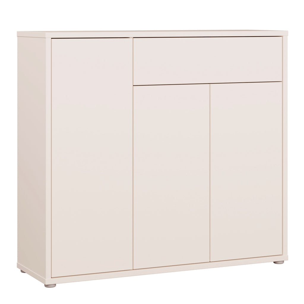 Alice Springs Shoe Cabinet with 3 Doors Push-to-Open & 1 Drawer Push-to-Open in Sand