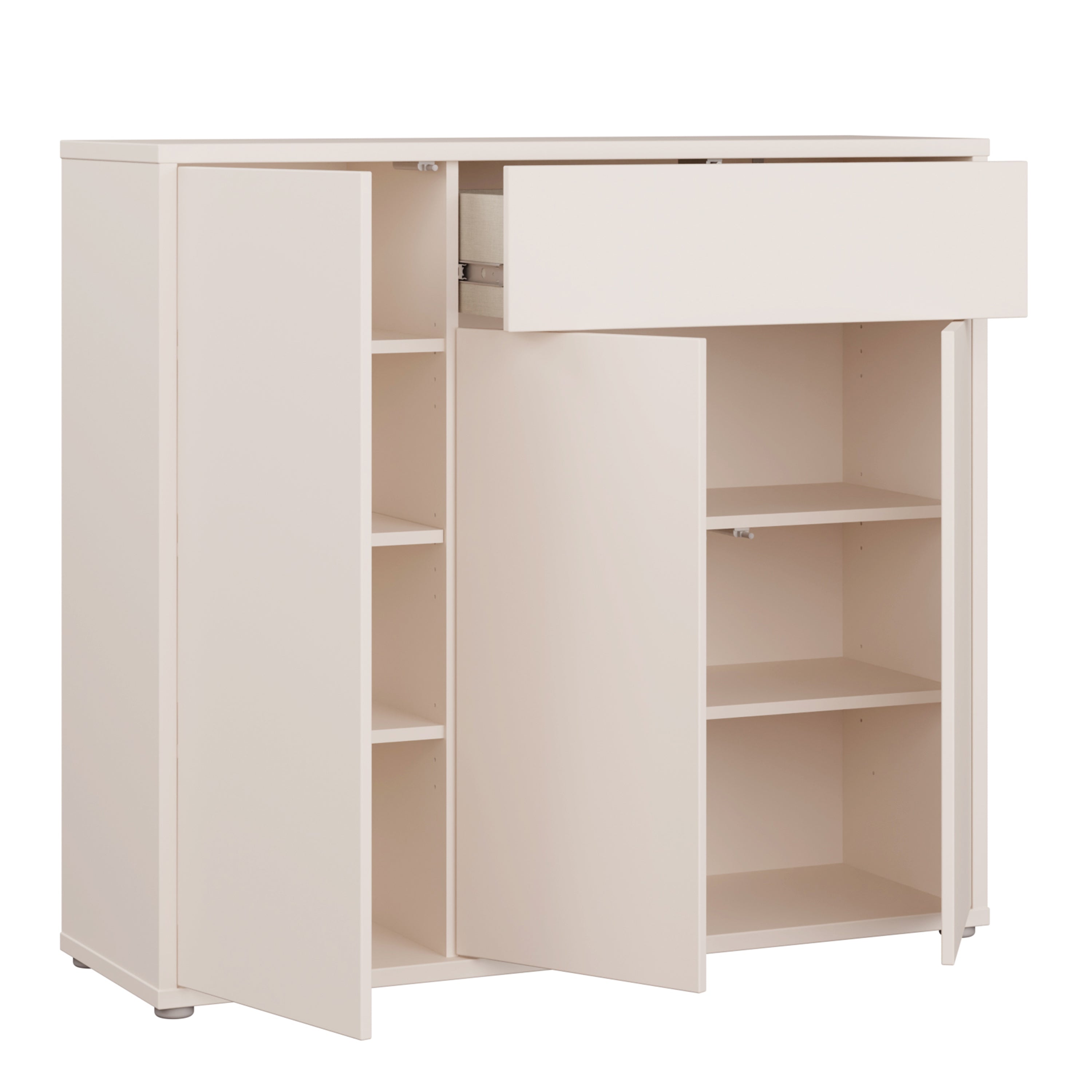 Alice Springs Shoe Cabinet with 3 Doors Push-to-Open & 1 Drawer Push-to-Open in Sand