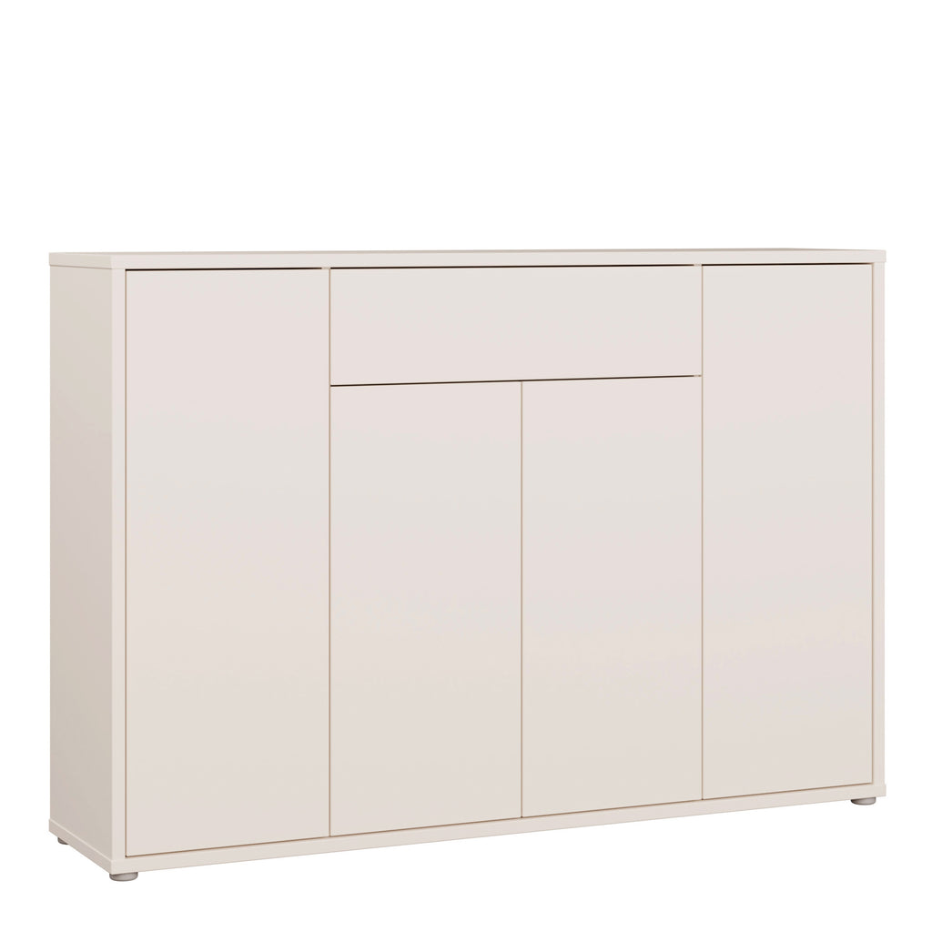 Alice Springs Shoe Cabinet with 4 Doors Push-to-Open & 1 Drawer Push-to-Open in Sand