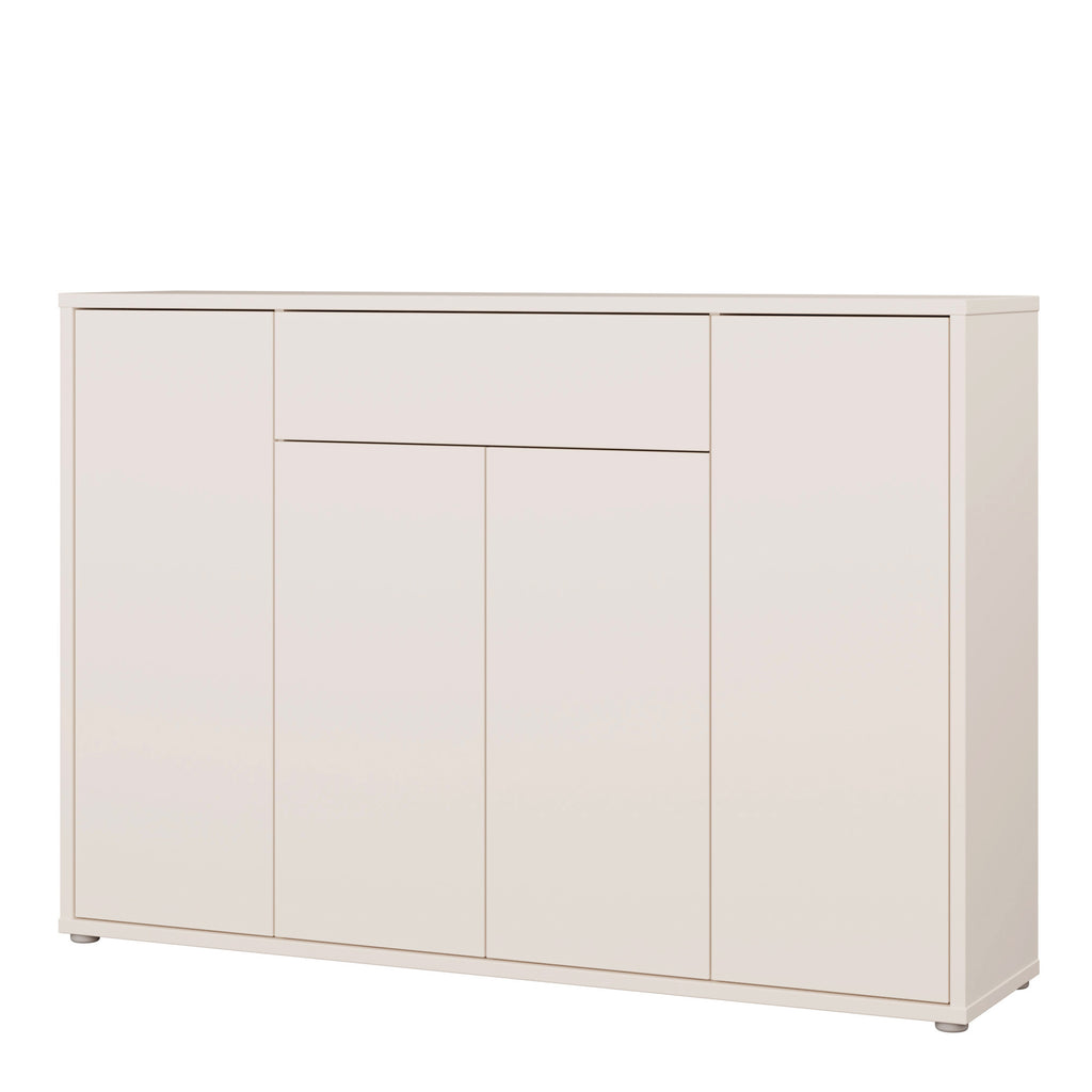 Alice Springs Shoe Cabinet with 4 Doors Push-to-Open & 1 Drawer Push-to-Open in Sand