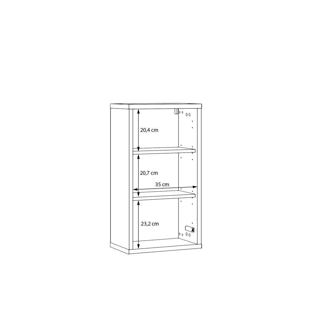 Alice Springs Hanging Storage Cupboard with 1 Door Push-to-Open in Taupe