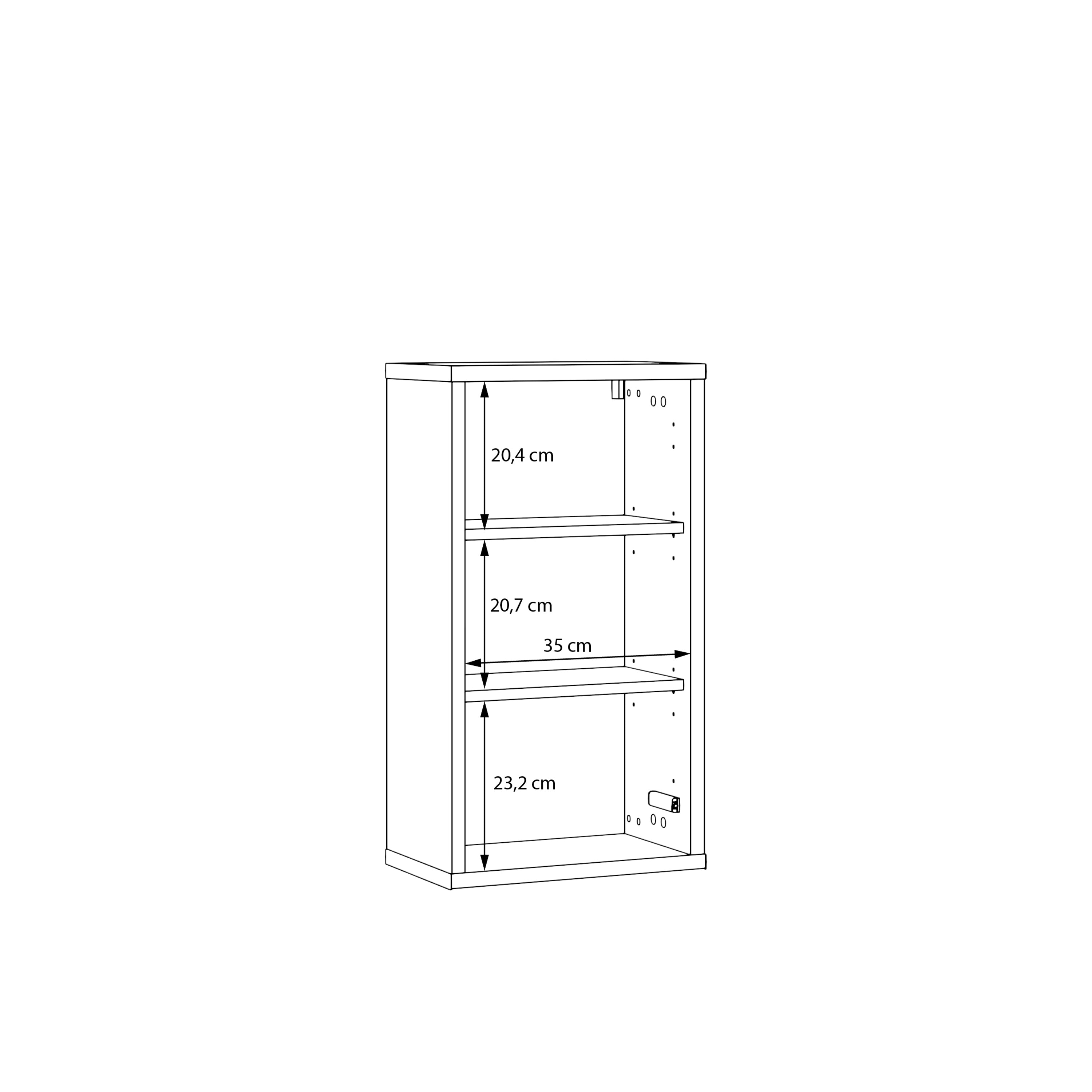 Alice Springs Hanging Storage Cupboard with 1 Door Push-to-Open in Taupe