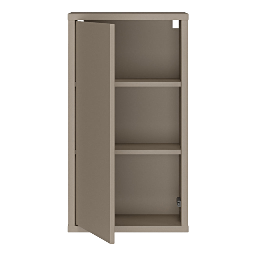 Alice Springs Hanging Storage Cupboard with 1 Door Push-to-Open in Taupe