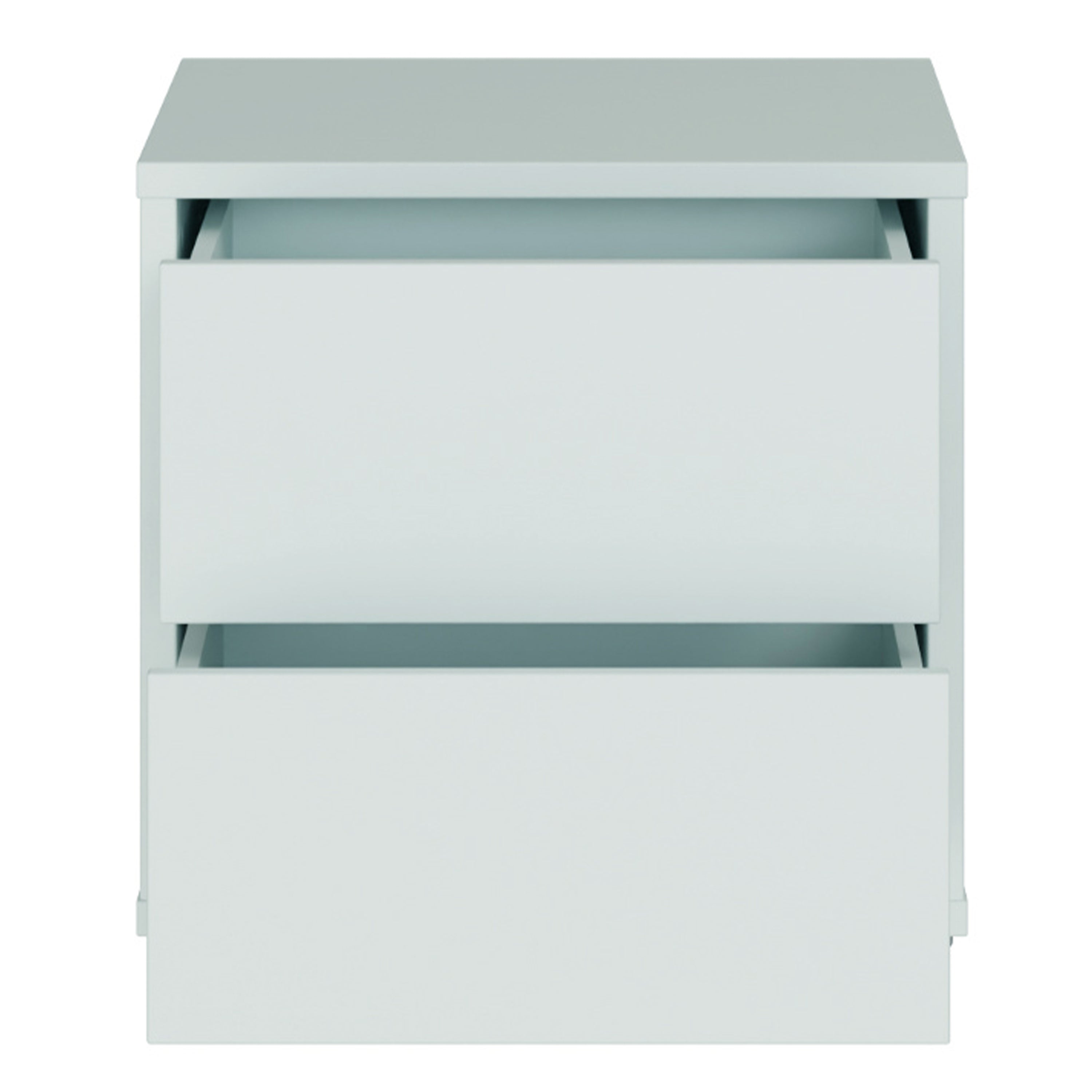 Alice Springs Low Bedside Cabinet with 2 Drawers Push-to-Open in Night Blue