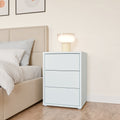 Alice Springs Bedside Cabinet with 3 Drawers Push-to-Open in Light Grey