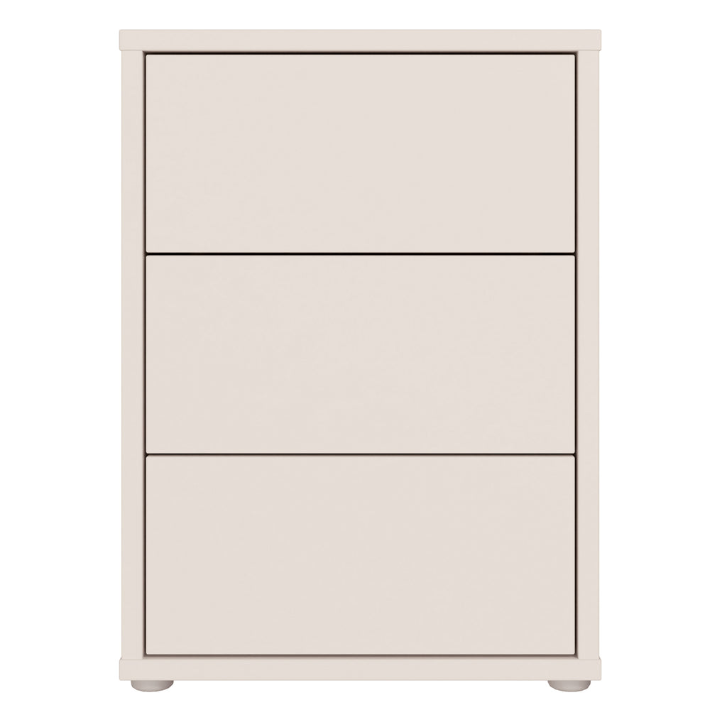 Alice Springs Bedside Cabinet with 3 Drawers Push-to-Open in Sand