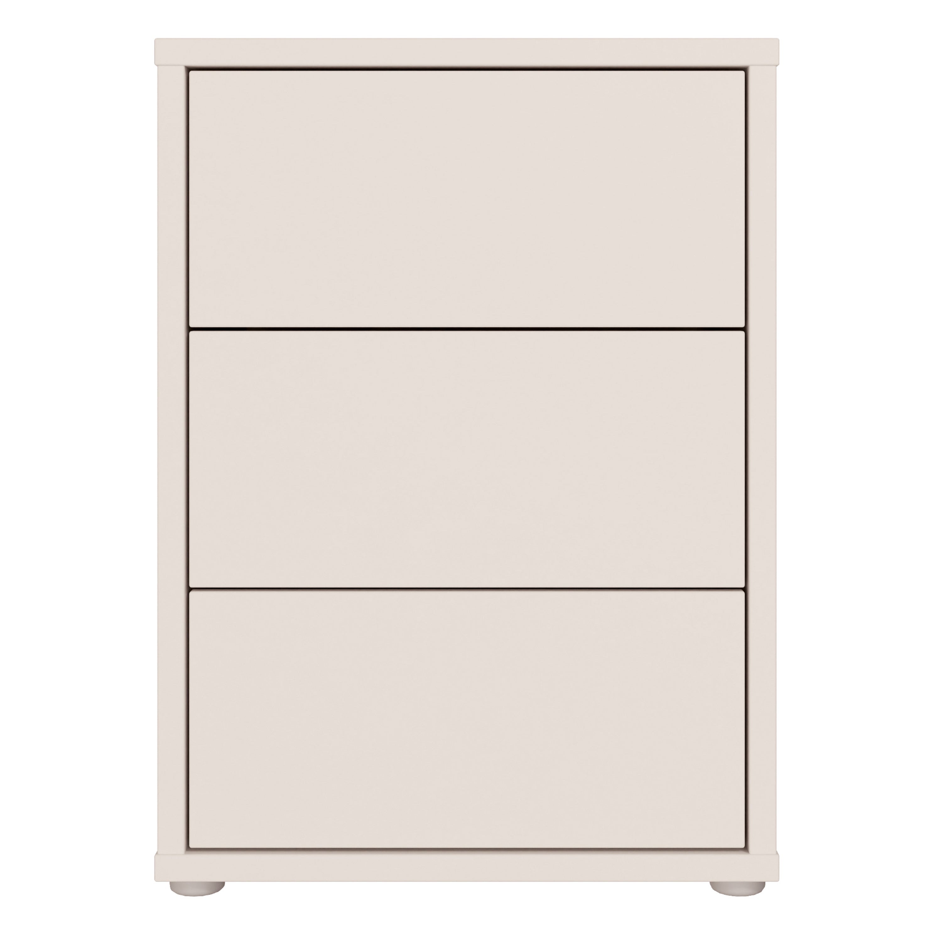 Alice Springs Bedside Cabinet with 3 Drawers Push-to-Open in Sand