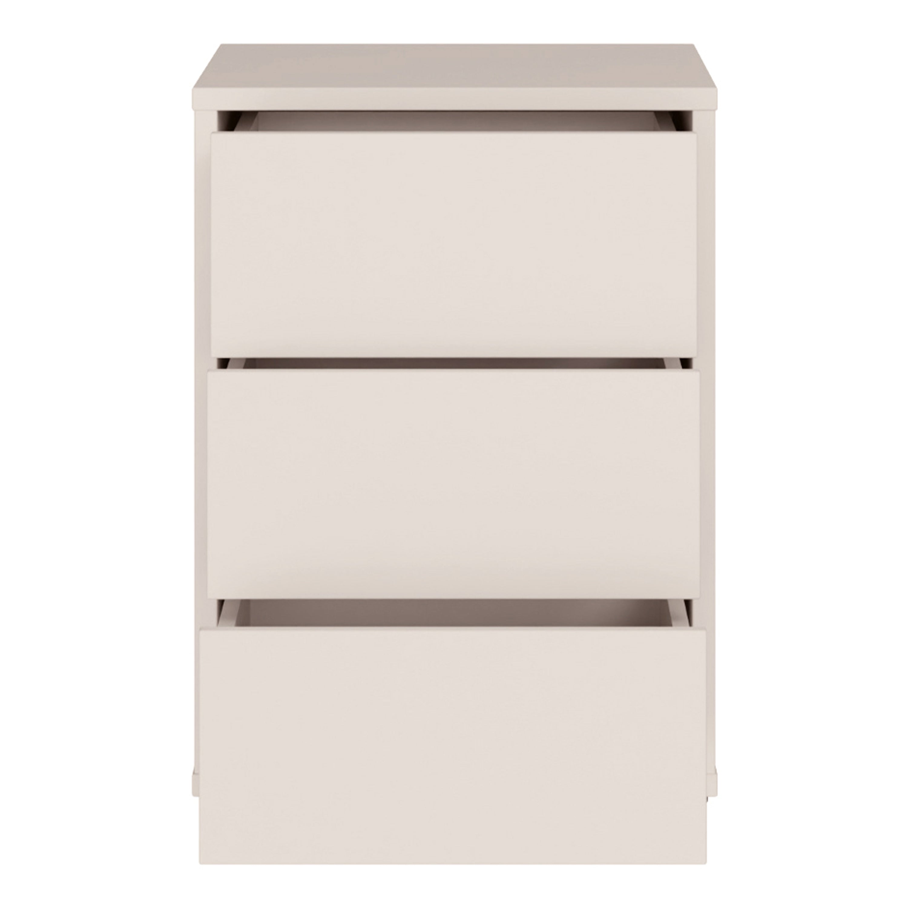 Alice Springs Bedside Cabinet with 3 Drawers Push-to-Open in Sand