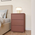 Alice Springs Bedside Cabinet with 3 Drawers Push-to-Open in Terracotta