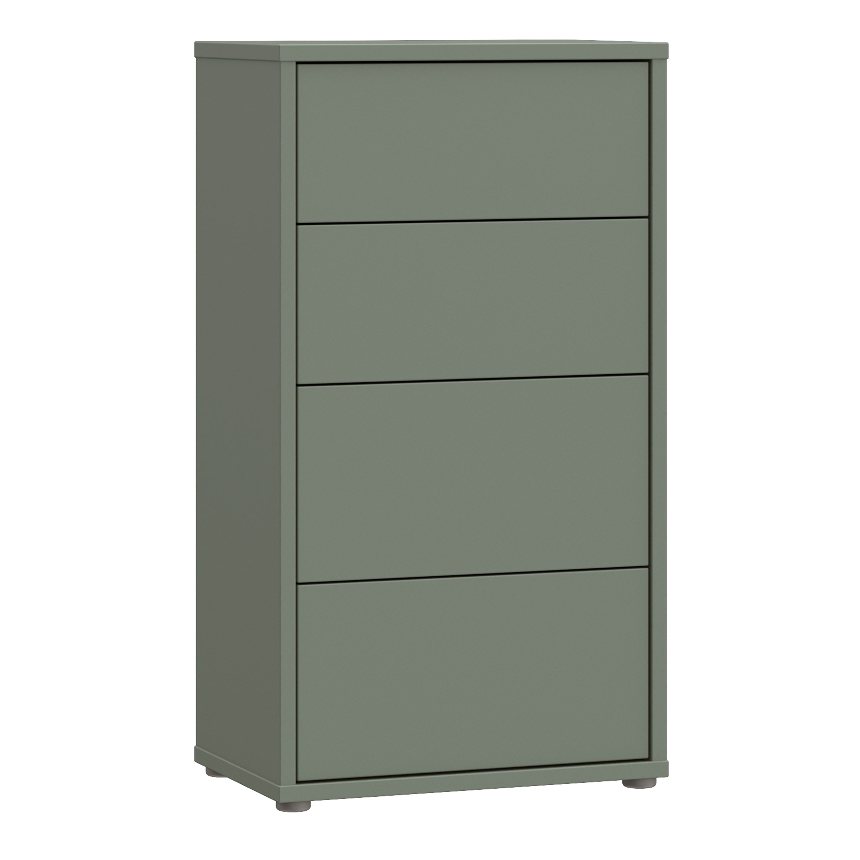 Alice Springs Tall 4 Drawer Chest with Push-to-Open Drawers in Sage Green