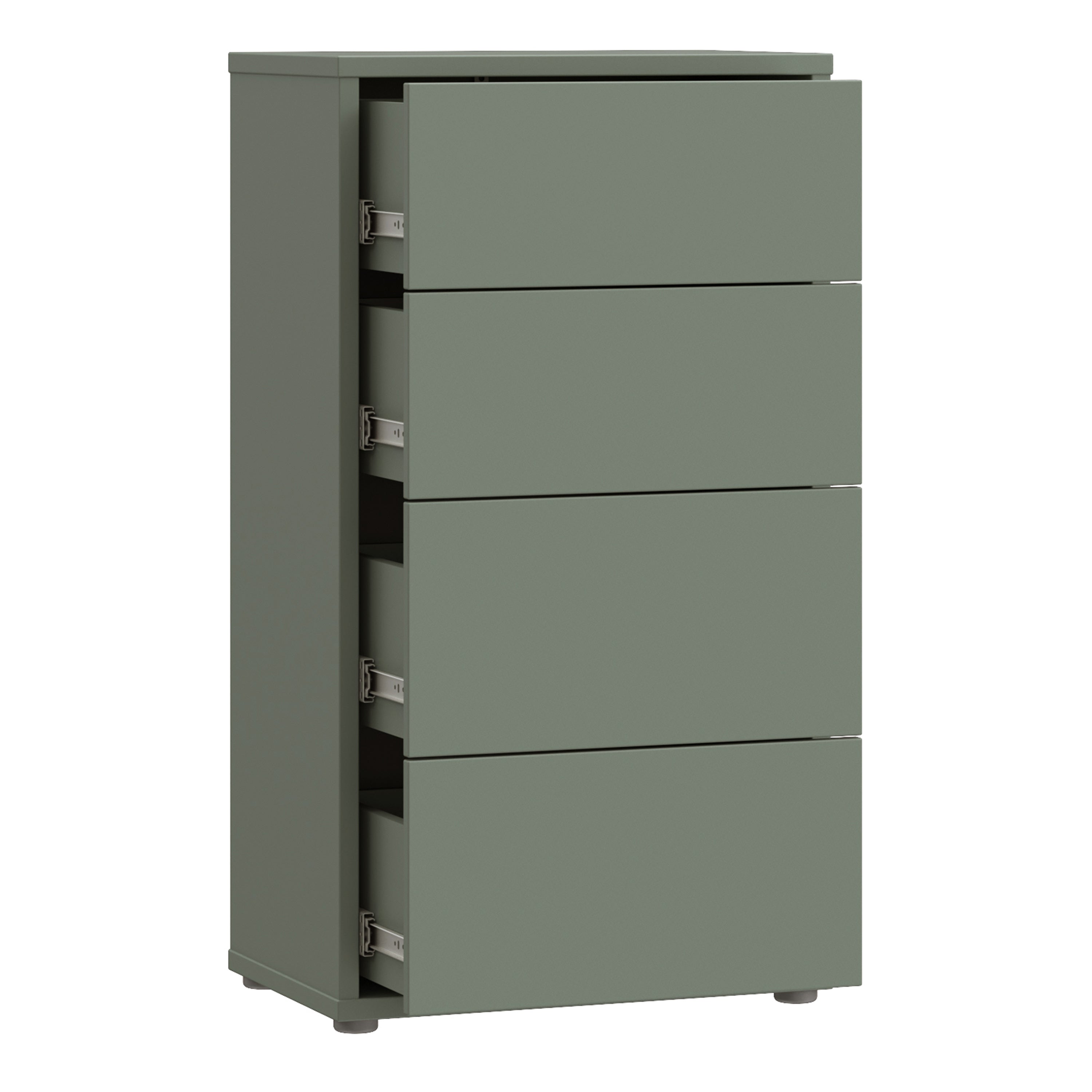 Alice Springs Tall 4 Drawer Chest with Push-to-Open Drawers in Sage Green