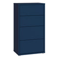 Alice Springs Tall 4 Drawer Chest with Push-to-Open Drawers in Night Blue