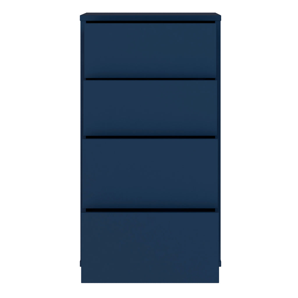 Alice Springs Tall 4 Drawer Chest with Push-to-Open Drawers in Night Blue